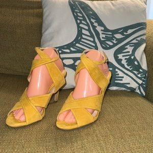 Sole society yellow spicy mustard stiletto heels